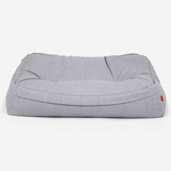 Le Canapé Pouf Doudou - Aspect Lin Argent 02