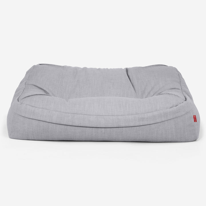 Le Canapé Pouf Doudou - Aspect Lin Argent 02