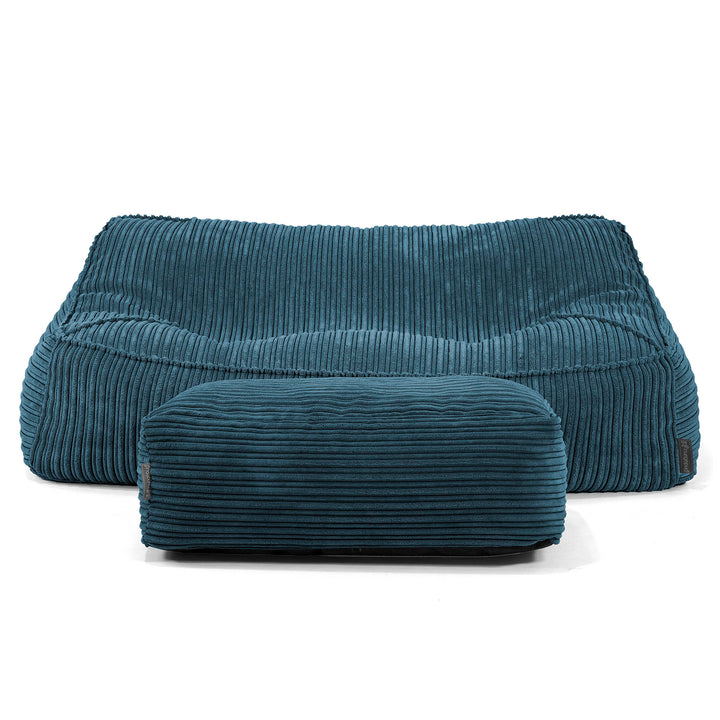 Le Canapé Pouf Doudou - Côtelé Bleu Marine 02