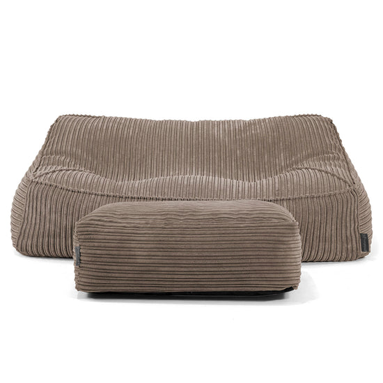 Le Canapé Pouf Doudou - Côtelé Grège 02