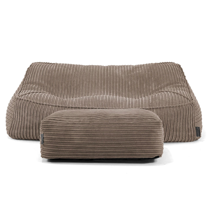 Le Canapé Pouf Doudou - Côtelé Grège 02