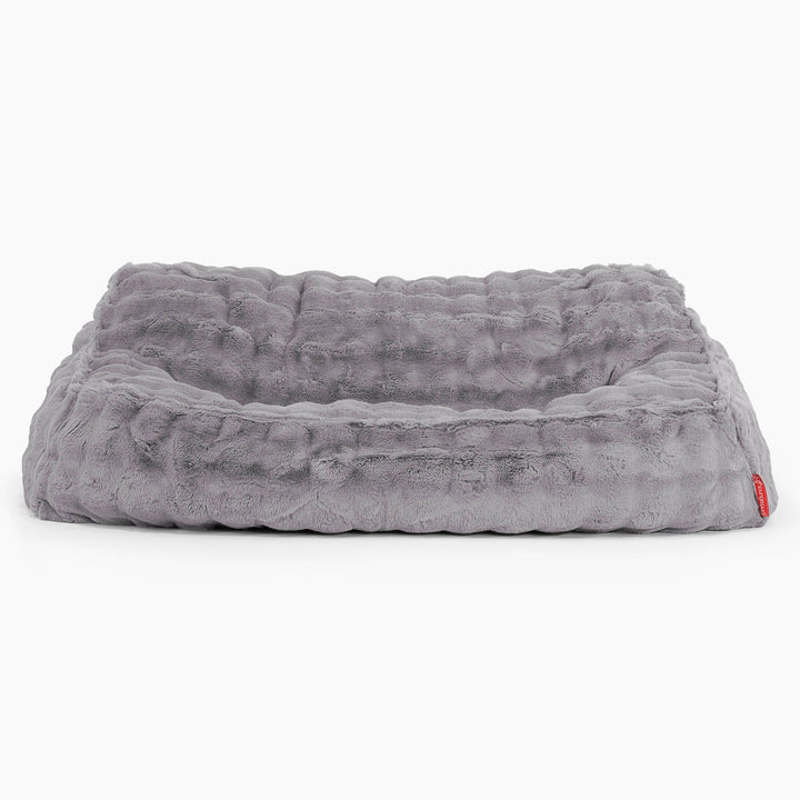 Le Canapé Pouf Doudou - Fausse Fourrure à Bulles Gris 02