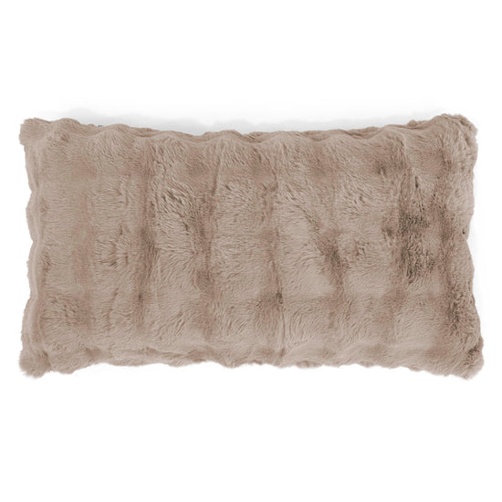 Housse de Coussin Rectangulaire Géant 40 x 70cm - Fausse Fourrure à Bulles Vison 01