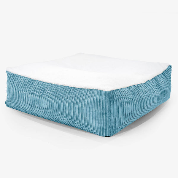 Le Matelas Géant pour Chien, Taille XXL - Sherpa & Côtelé Mer Égée 01