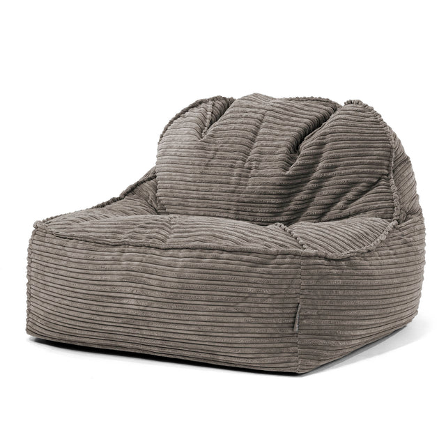 Le Pouf Doudou 2.0 - Côtelé Anthracite 01