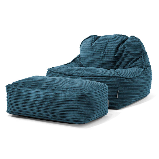 Le Pouf Doudou 2.0 - Côtelé Bleu Marine 02