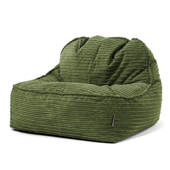 Le Pouf Doudou 2.0 - Côtelé Vert Forêt 01