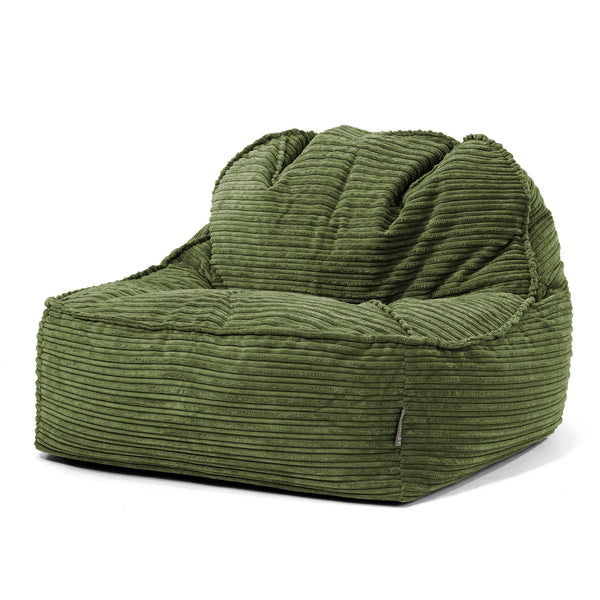 Le Pouf Doudou 2.0 - Côtelé Vert Forêt 01