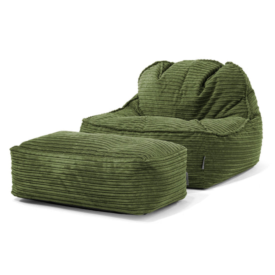 Le Pouf Doudou 2.0 - Côtelé Vert Forêt 02