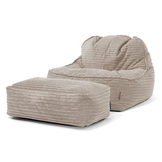 Le Pouf Doudou 2.0 - Côtelé Vison 02