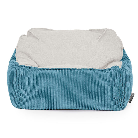 Le Pouf Doudou - Bouclé & Côtelé Mer Égée 02
