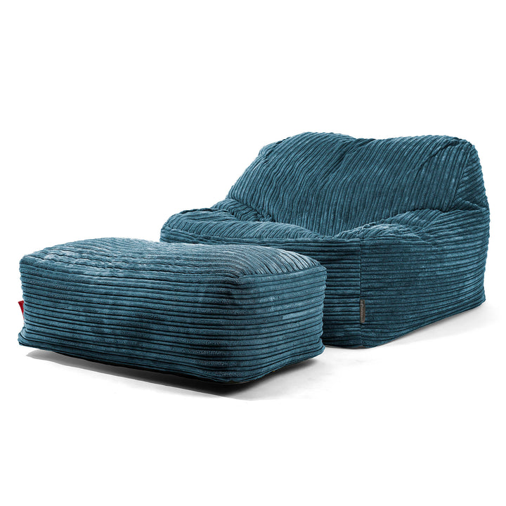 Le Pouf Doudou - Côtelé Bleu Marine 02