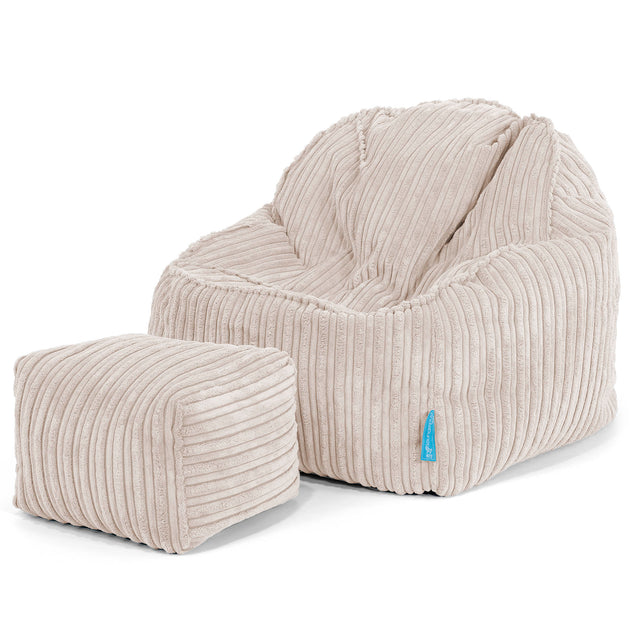 Le Pouf Enfant Doudou 2-6 ans - Côtelé Ivoire 03