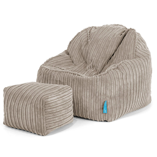 Le Pouf Enfant Doudou 2-6 ans - Côtelé Vison 03