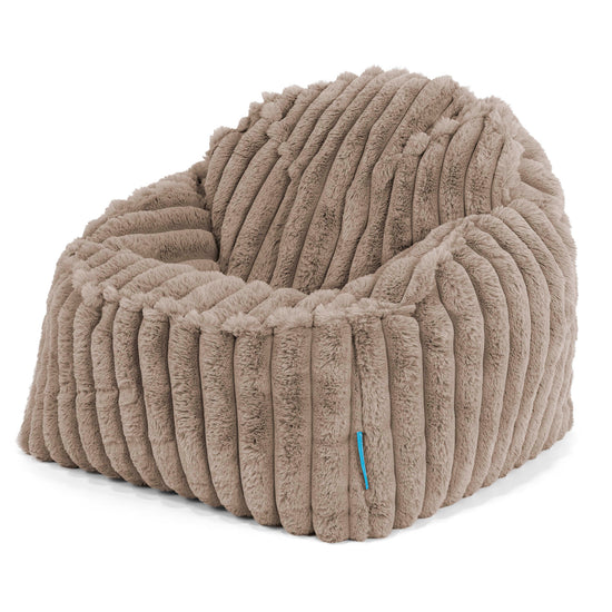 Le Pouf Enfant Doudou 2-6 ans - Velours Côtelé Ultra Pelucheux Vison 01