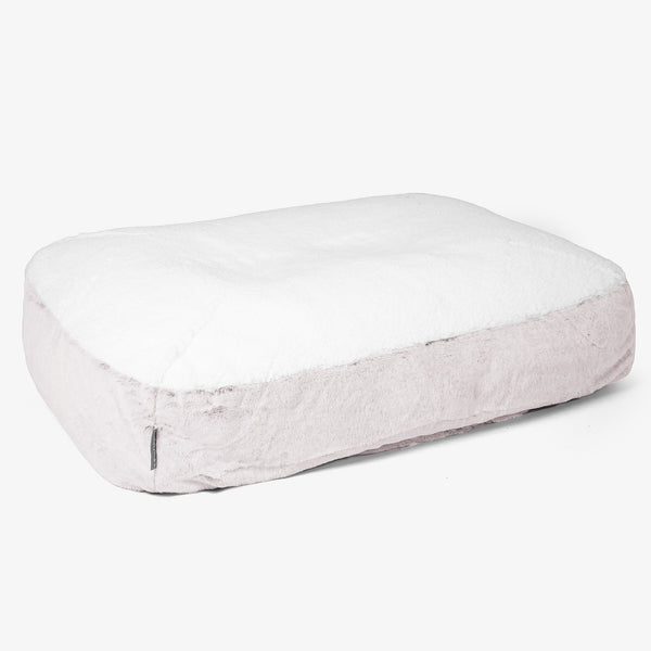 Lit pour Chien, Taille Large - Fausse Fourrure Lapin Rose Pastel 01