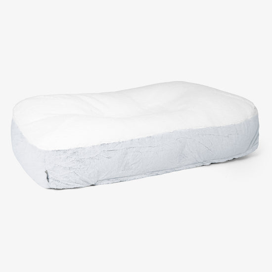 Lit pour Chien, Taille XL - Fausse Fourrure Lapin Bleu Pastel 01