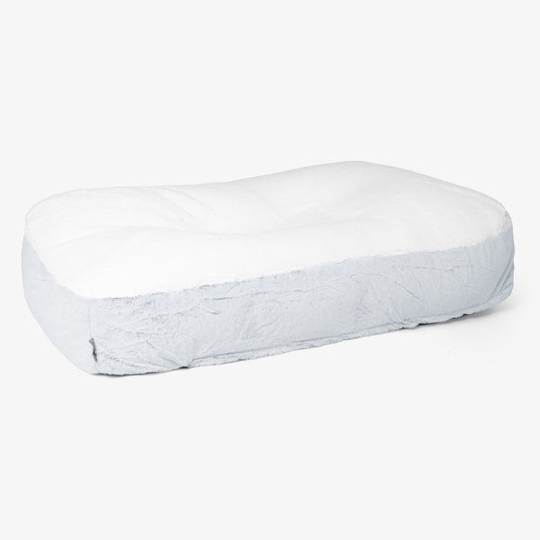 Lit pour Chien, Taille XL - Fausse Fourrure Lapin Bleu Pastel 01