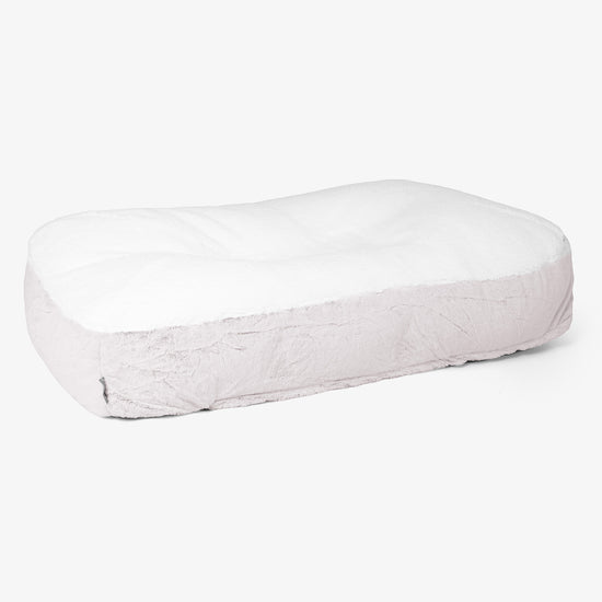 Lit pour Chien, Taille XL - Fausse Fourrure Lapin Rose Pastel 01