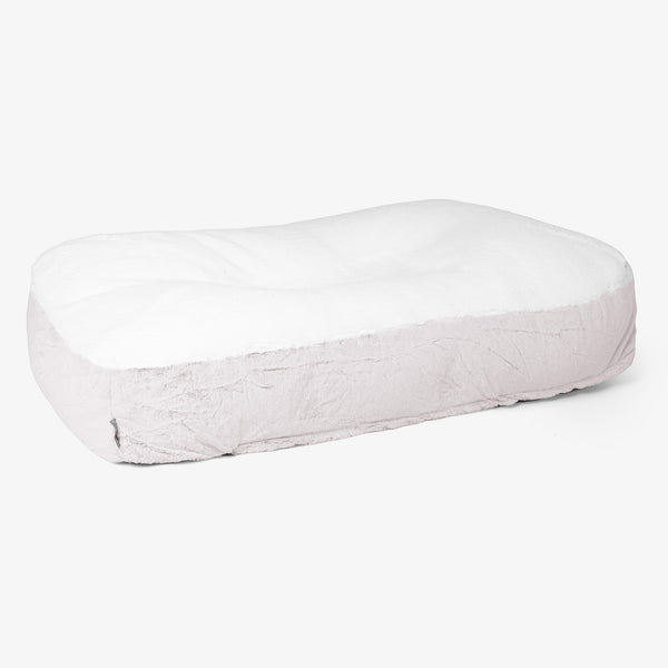 Lit pour Chien, Taille XL - Fausse Fourrure Lapin Rose Pastel 01