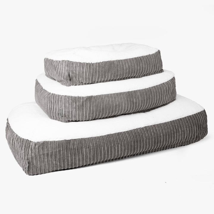 Lit pour Chien, Taille XL - Sherpa & Côtelé Anthracite 02