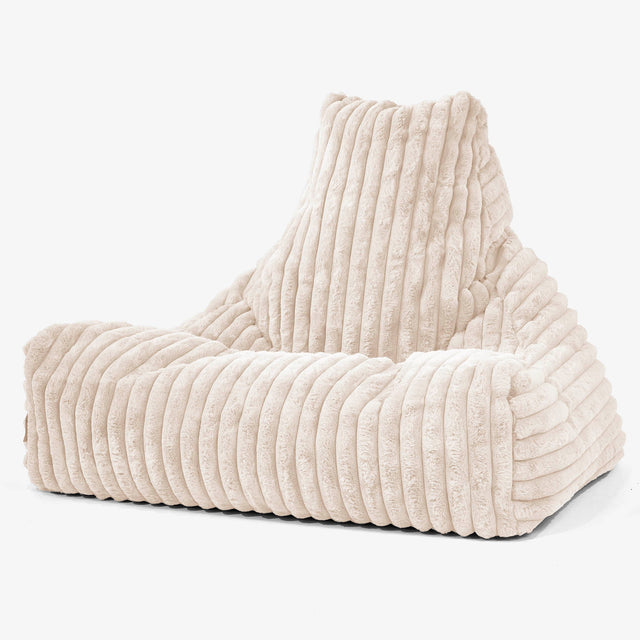 Pouf Fauteuil Relax Housse de Remplacement - Velours Côtelé Ultra Pelucheux 01