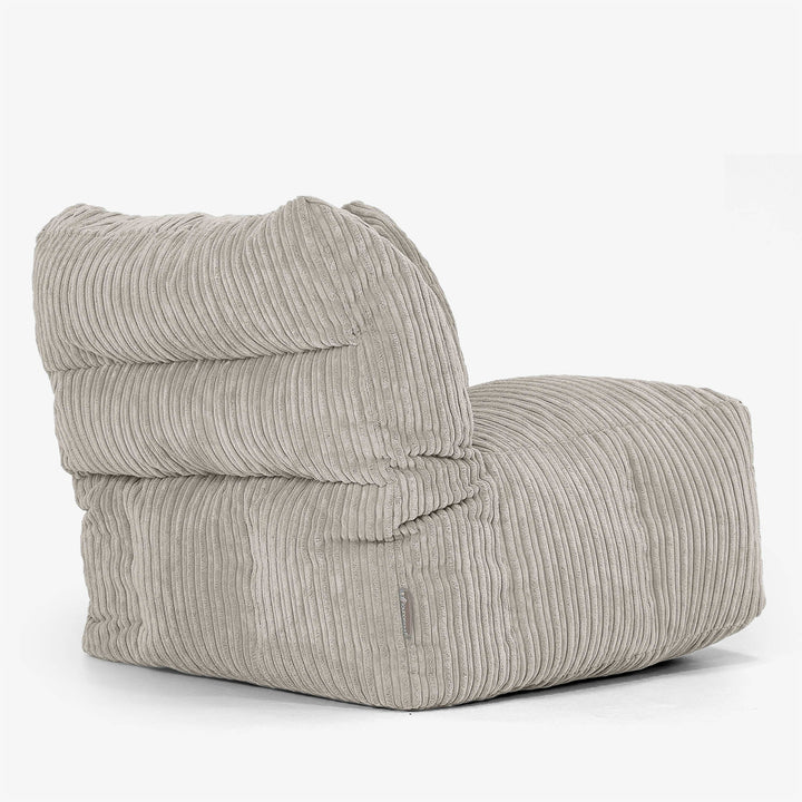 Modulaire Canapé Pouf, Élément Angle Droit - Côtelé Vison 03