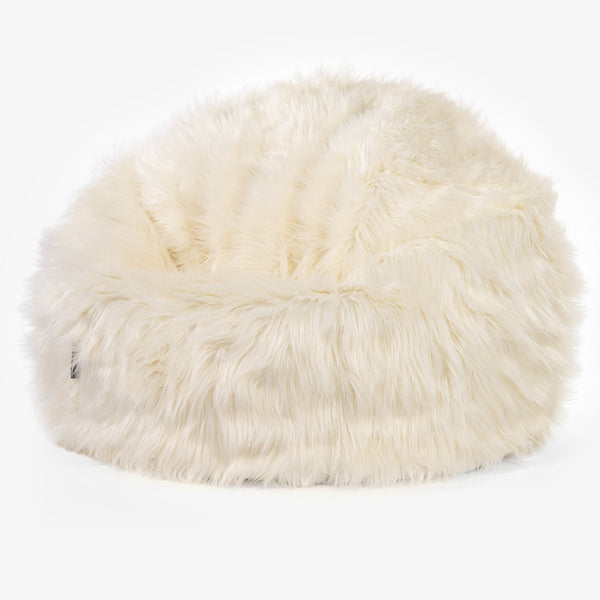 Pouf Poire Classique Housse de Remplacement - Imitation fourrure à poils longs 01