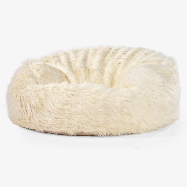 Canapé Pouf Géant Mammouth Housse de Remplacement - Imitation fourrure à poils longs 01