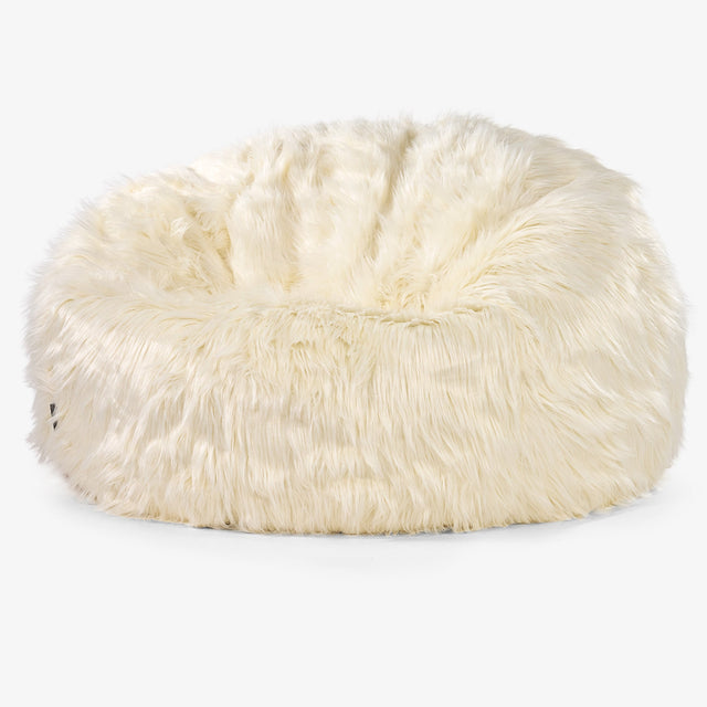 Pouf Canapé Classique Housse de Remplacement - Imitation fourrure à poils longs 01