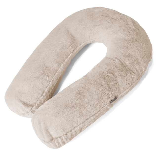 Oreiller Câlin - Fausse Fourrure Lapin Brun Doré 01