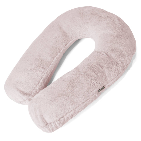 Oreiller Câlin - Fausse Fourrure Lapin Rose Pastel 01