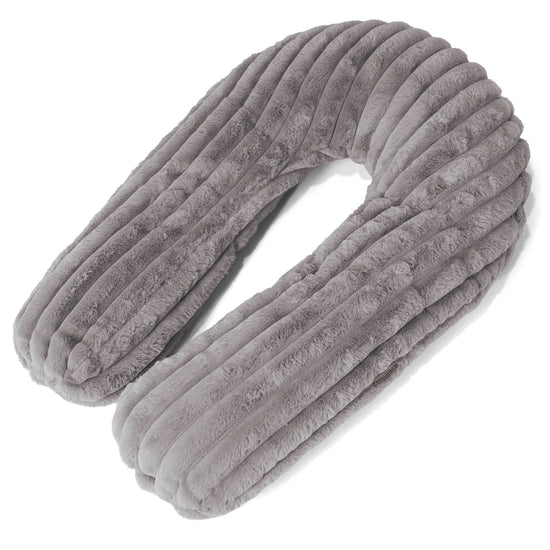 Oreiller Câlin - Velours Côtelé Ultra Pelucheux Gris 01