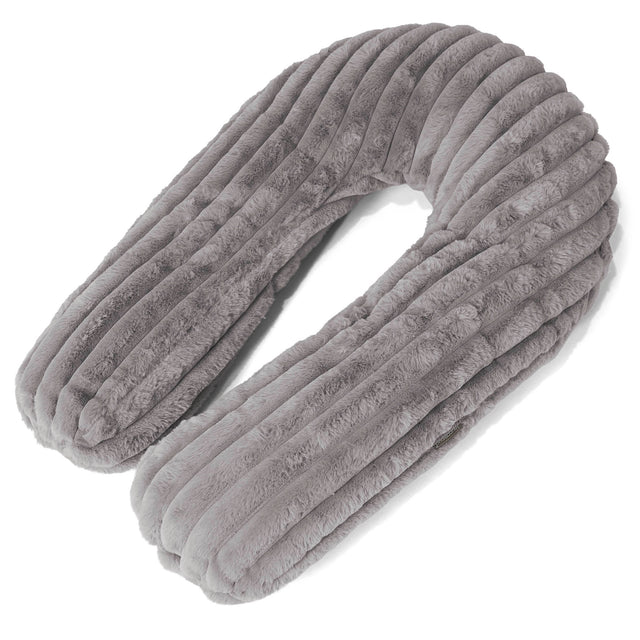 Oreiller Câlin - Velours Côtelé Ultra Pelucheux Gris 01