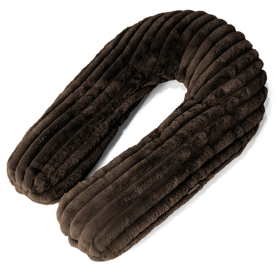 Oreiller Câlin - Velours Côtelé Ultra Pelucheux Nussbraun 01