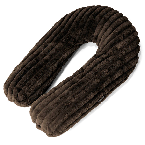 Oreiller Câlin - Velours Côtelé Ultra Pelucheux Nussbraun 01