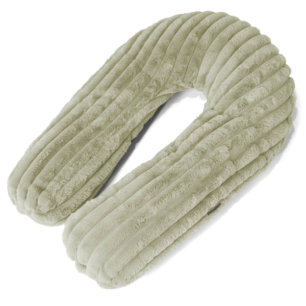 Oreiller Câlin - Velours Côtelé Ultra Pelucheux Vert Sauge 01