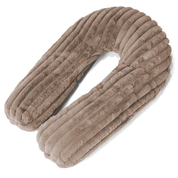 Oreiller Câlin - Velours Côtelé Ultra Pelucheux Vison 01