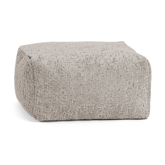 Petit Repose Pied - Chenille Luxe Gris 01