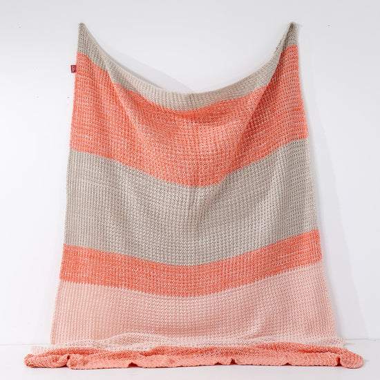 Couverture / Plaid - Tricoté Chester Rose 01