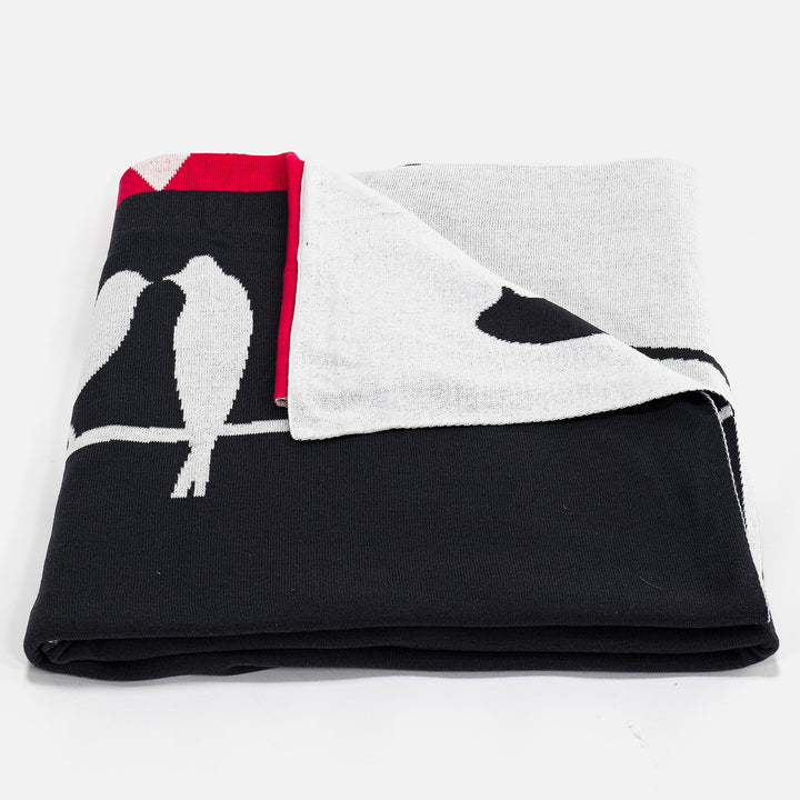 Couverture / Plaid - Tricoté Bird 04