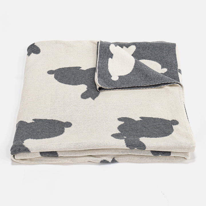 Couverture / Plaid - Tricoté Rabbit 04