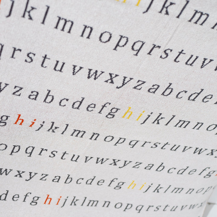Couverture / Plaid - Tricoté Alphabet 02