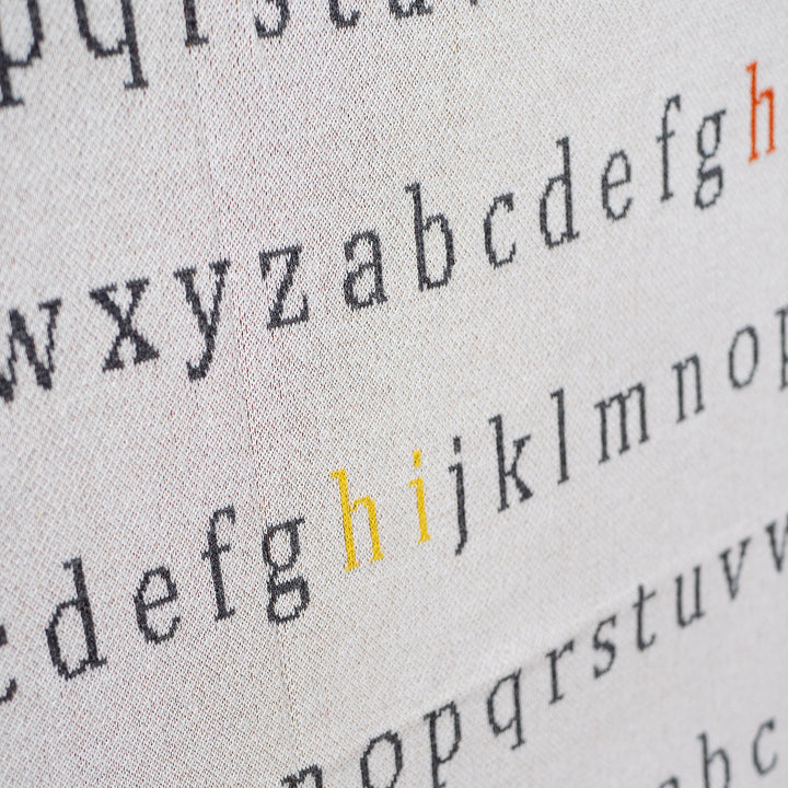 Couverture / Plaid - Tricoté Alphabet 04