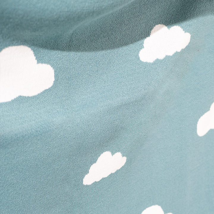 Couverture / Plaid - Tricoté Nuage Bleu 04