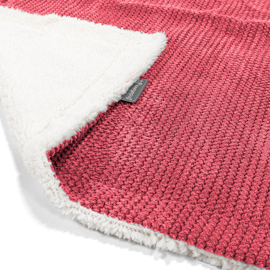 Plaid / Couverture Sherpa - Pompon Rouge pastel 01