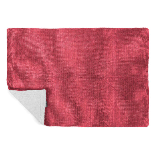 Plaid / Couverture Sherpa - Pompon Rouge pastel 03