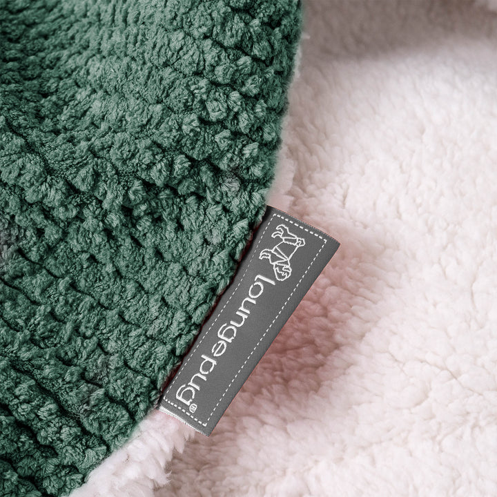 Plaid / Couverture Sherpa - Pompon Vert Mousse 04