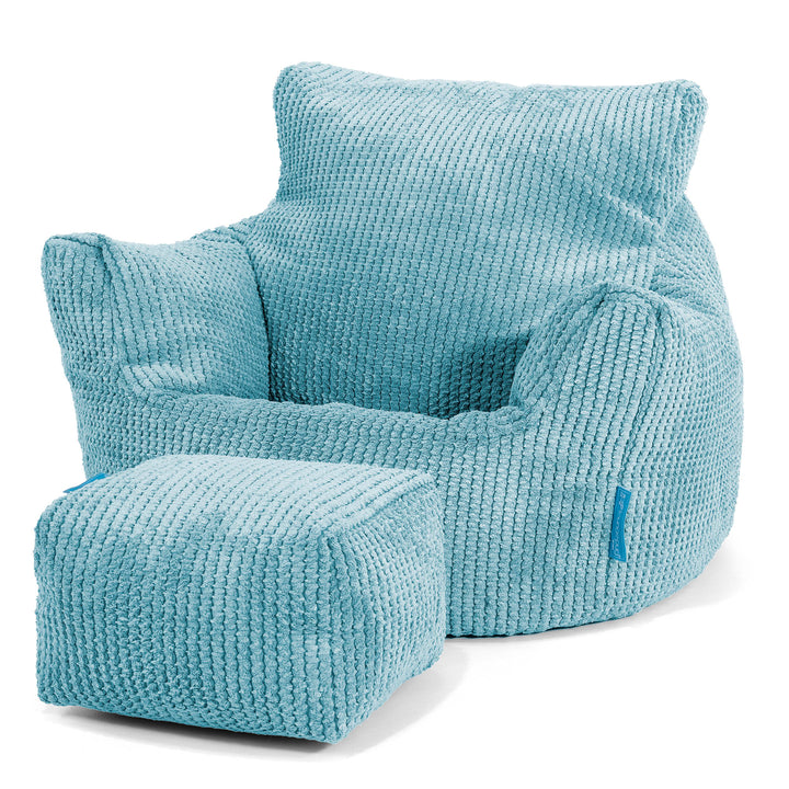 Fauteuil Pouf Bambin 1-3 ans - Pompon Mer Égée 02