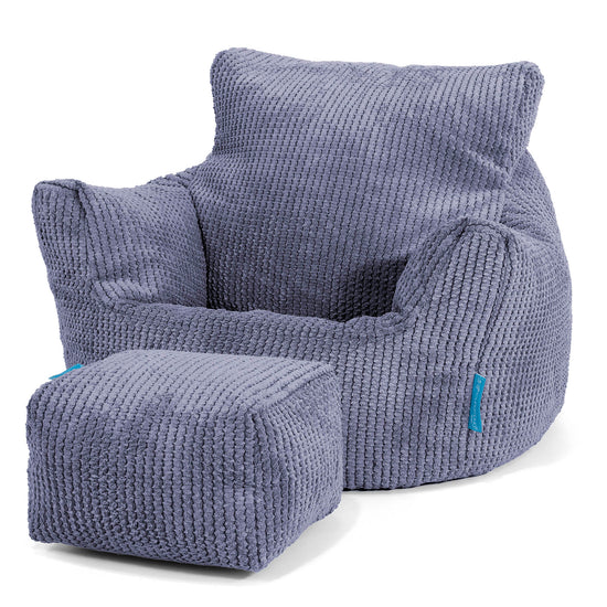Fauteuil Pouf Bambin 1-3 ans - Pompon Violet 02